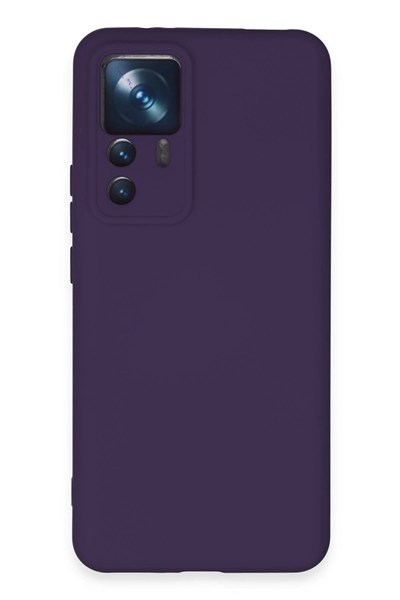 Mey İthalat®   Mi 12T Pro Kılıf Nano içi Kadife Silikon - Mor