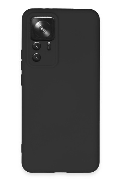 Mey İthalat®   Mi 12T Pro Kılıf Nano içi Kadife Silikon - Siyah