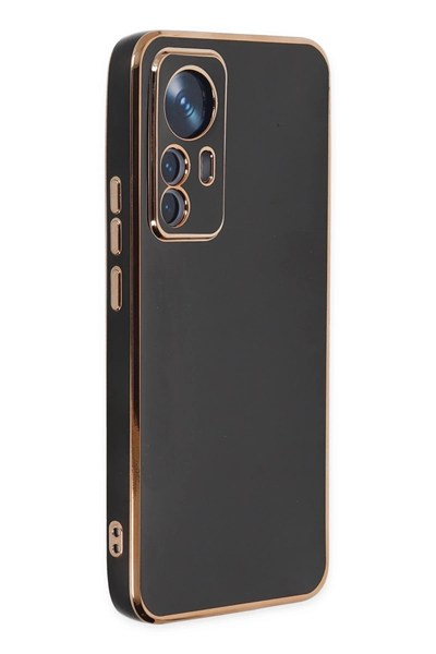 Mey İthalat®   Mi 12T Pro Kılıf Volet Silikon - Siyah
