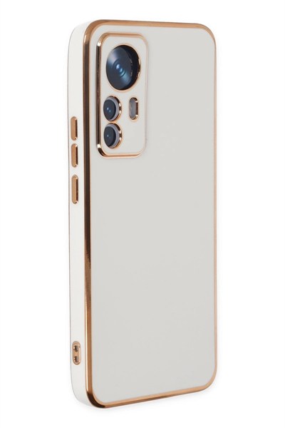 Mey İthalat®   Mi 12T Pro Kılıf Volet Silikon - Beyaz