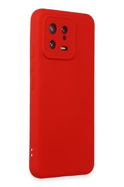 Mey İthalat®   Mi 13 Kılıf Nano içi Kadife Silikon - Kırmızı