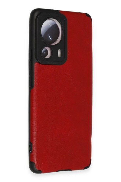 Mey İthalat®   Mi 13 Lite Kılıf Loop Deri Silikon - Kırmızı