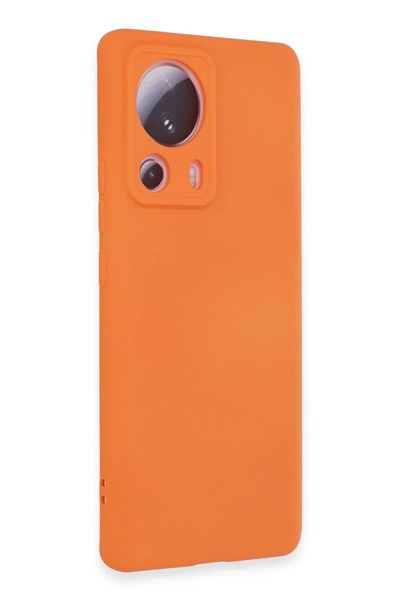 Mey İthalat®   Mi 13 Lite Kılıf Nano içi Kadife Silikon - Turuncu