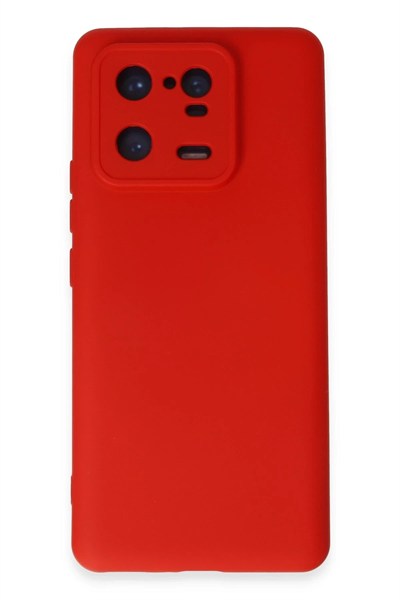 Mey İthalat®   Mi 13 Pro Kılıf Nano içi Kadife Silikon - Kırmızı