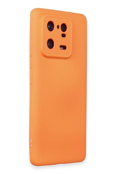 Mey İthalat®   Mi 13 Pro Kılıf Nano içi Kadife Silikon - Turuncu