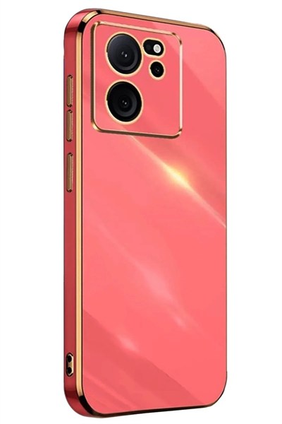 Mey İthalat®   Mi 13T Pro Kılıf Volet Silikon - Kırmızı
