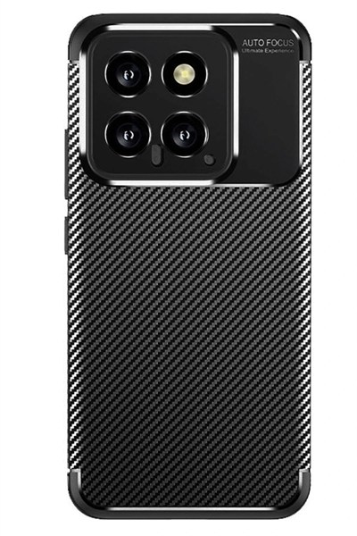 Mey İthalat®   Mi 14T Kılıf Auto Focus Karbon Kapak - Siyah