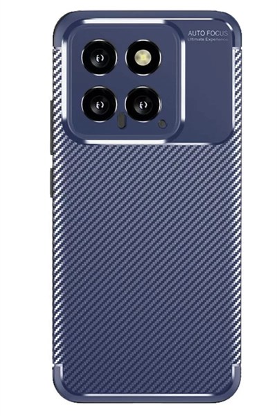 Mey İthalat®   Mi 14T Kılıf Auto Focus Karbon Kapak - Lacivert
