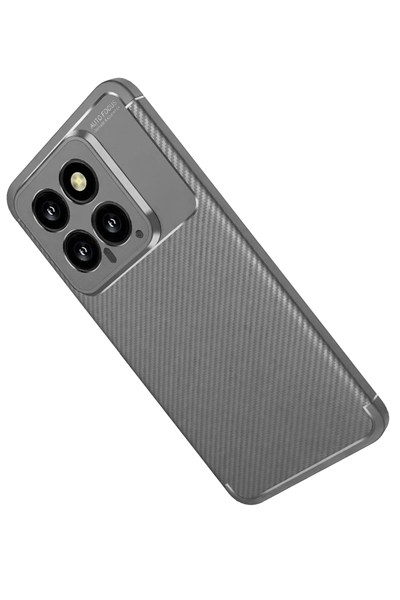 Mey İthalat®   Mi 14T Kılıf Auto Focus Karbon Kapak - Gri