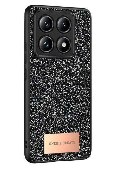 Mey İthalat®   Mi 14T Pro Bright Simli Kapak - Siyah