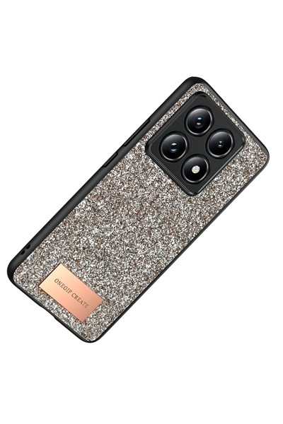 Mey İthalat®   Mi 14T Pro Bright Simli Kapak - Gold