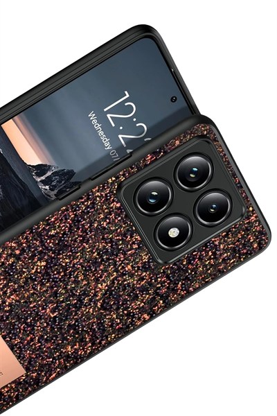 Mey İthalat®   Mi 14T Pro Bright Simli Kapak - Derin Mor