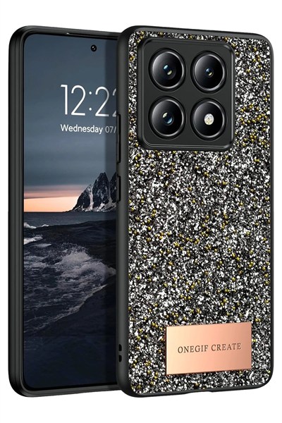 Mey İthalat®   Mi 14T Pro Bright Simli Kapak - Gümüş