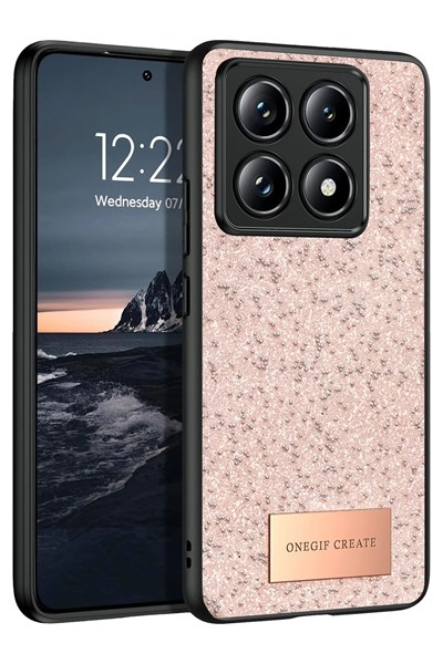 Mey İthalat®   Mi 14T Pro Bright Simli Kapak - Pembe