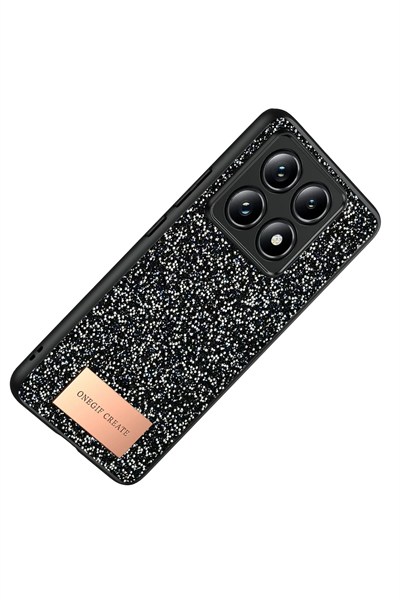 Mey İthalat®   Mi 14T Pro Bright Simli Kapak - Siyah