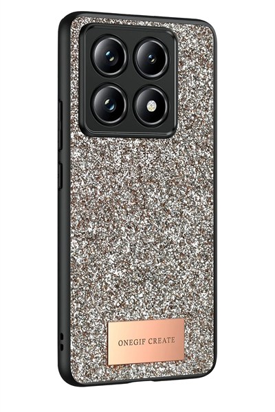 Mey İthalat®   Mi 14T Pro Bright Simli Kapak - Gold