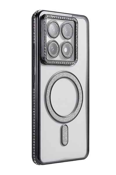 Mey İthalat®   Mi 14T Pro Joke Simli Magneticsafe Kılıf - Siyah
