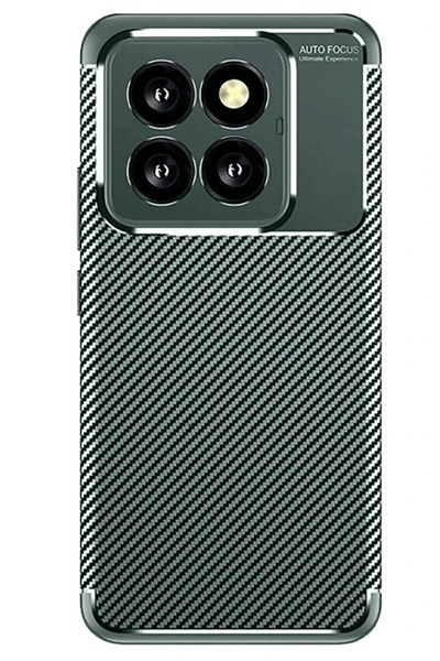 Mey İthalat®   Mi 14T Pro Kılıf Auto Focus Karbon Kapak - Koyu Yeşil
