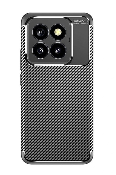 Mey İthalat®   Mi 14T Pro Kılıf Auto Focus Karbon Kapak - Siyah