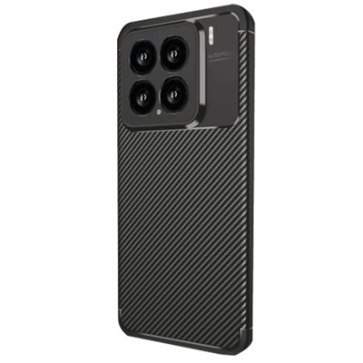 Mey İthalat®   Mi 15 Kılıf Auto Focus Karbon Kapak - Siyah