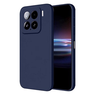 Mey İthalat®   Mi 15 Pro Kılıf Nano içi Kadife Silikon - Lacivert