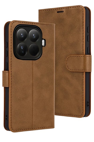 Mey İthalat®   Mi 15T Pro Trend S Plus Kapaklı Kılıf - Taba