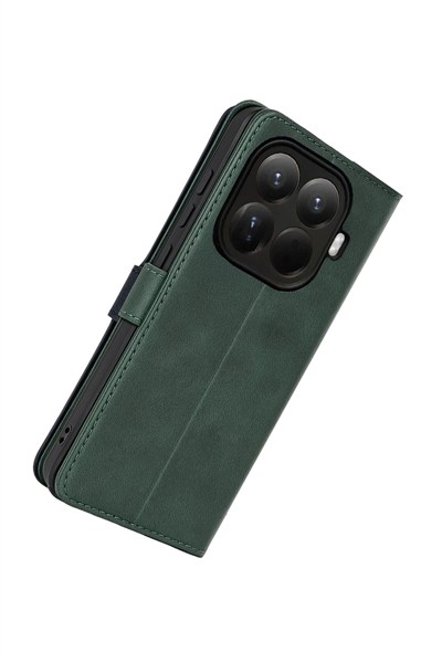 Mey İthalat®   Mi 15T Pro Trend S Plus Kapaklı Kılıf - Yeşil