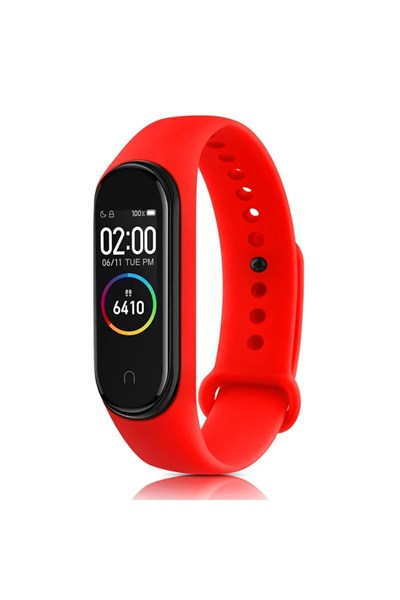 Mey İthalat®   Mi Band 4 Klasik Kordon - Kırmızı