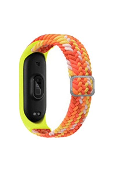 Mey İthalat®   Mi Band 4 Star Kordon - Turuncu-Sarı
