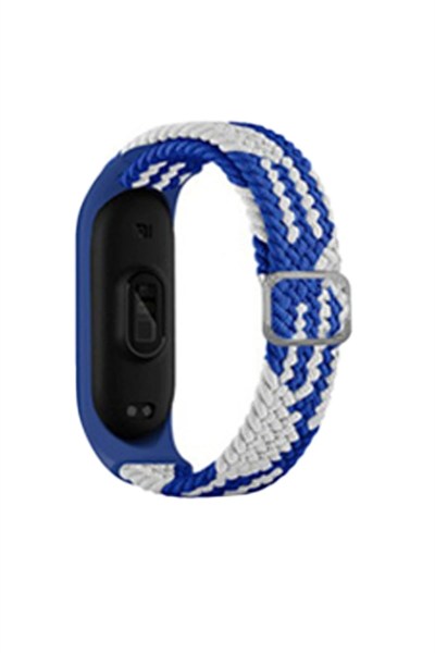 Mey İthalat®   Mi Band 6 Star Kordon - Mavi-Beyaz