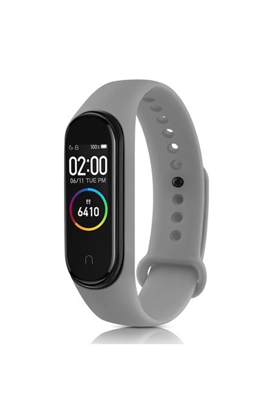 Mey İthalat®   Mi Band 7 Klasik Kordon - Açık Gri