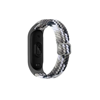 Mey İthalat®   Mi Band 7 Star Kordon - Gri-Siyah