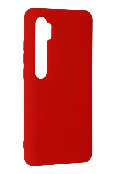 Mey İthalat®   Mi Note 10 Lite Kılıf Nano içi Kadife Silikon - Kırmızı