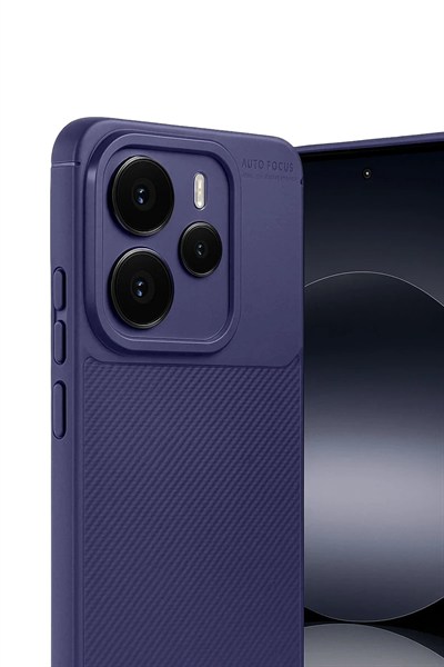 Mey İthalat®   Note 14 5G Auto Focus Karbon Kapak - Lacivert