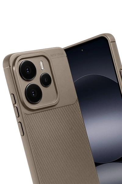 Mey İthalat®   Note 14 5G Auto Focus Karbon Kapak - Kahverengi