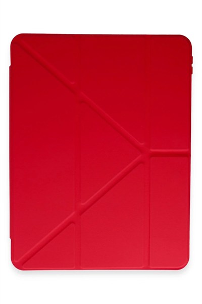 Mey İthalat®   Pad 6 Kılıf Kalemlikli Mars Tablet Kılıfı - Kırmızı