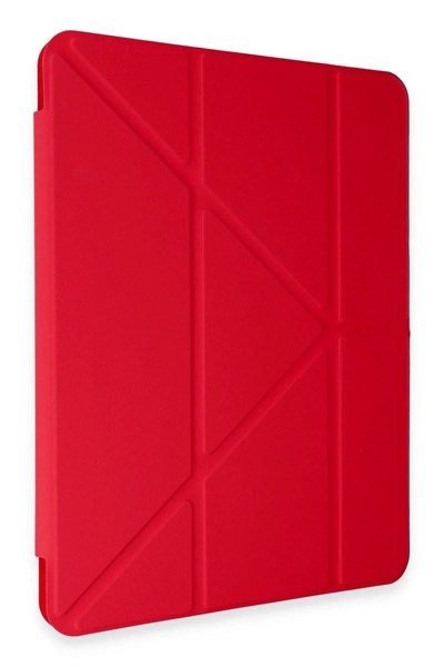 Mey İthalat®   Pad 6 Kılıf Kalemlikli Mars Tablet Kılıfı - Kırmızı