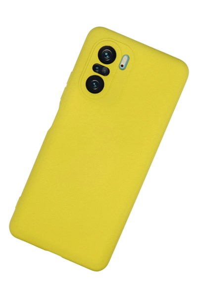 Mey İthalat®   Poco F3 Kılıf Nano içi Kadife Silikon - Sarı