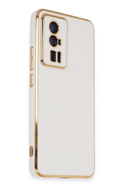 Mey İthalat®   Poco F5 Pro Kılıf Volet Silikon - Beyaz