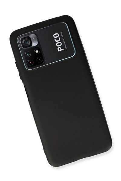 Mey İthalat®   Poco M4 Pro 4G Kılıf First Silikon - Siyah