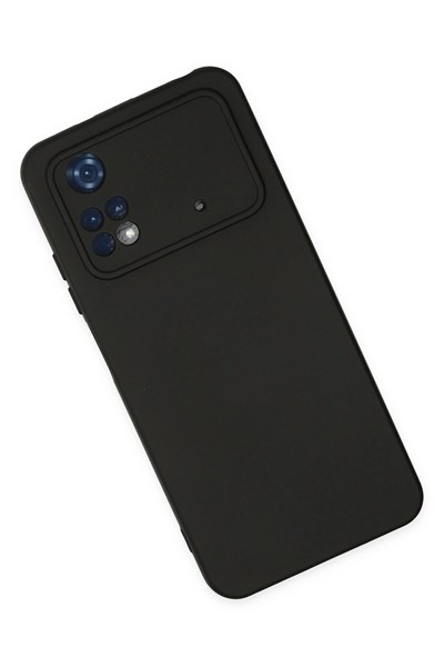 Mey İthalat®   Poco M4 Pro 4G Kılıf Nano içi Kadife Silikon - Siyah