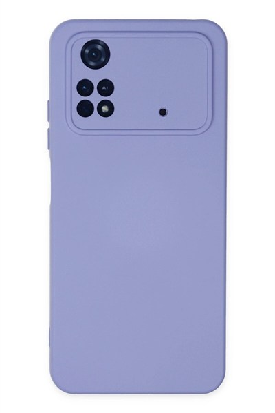 Mey İthalat®   Poco M4 Pro 4G Kılıf Nano içi Kadife Silikon - Lila