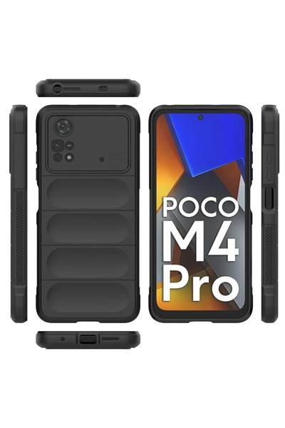 Mey İthalat®   Poco M4 Pro 4G Kılıf Optimum Silikon - Siyah