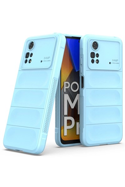 Mey İthalat®   Poco M4 Pro 4G Kılıf Optimum Silikon - Sky Blue