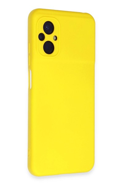 Mey İthalat®   Poco M5 Kılıf Nano içi Kadife Silikon - Sarı