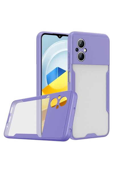 Mey İthalat®   Poco M5 Kılıf Platin Silikon - Lila