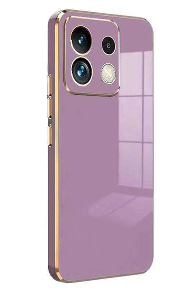 Mey İthalat®   Poco M6 Pro 4G Kılıf Volet Silikon - Mor