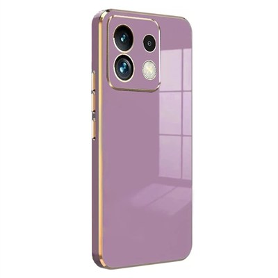 Mey İthalat®   Poco M6 Pro 4G Kılıf Volet Silikon - Mor