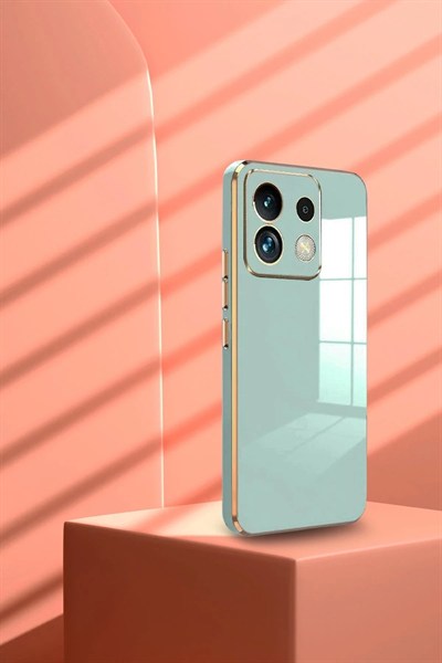 Mey İthalat®   Poco M6 Pro 4G Kılıf Volet Silikon - Açık Yeşil
