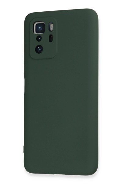 Mey İthalat®   Poco X3 GT Kılıf Nano içi Kadife Silikon - Koyu Yeşil